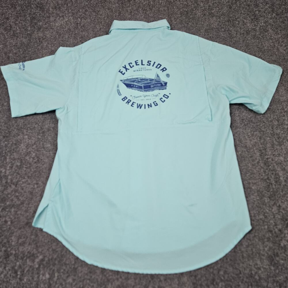 Excelsior Brewing Performance Fishing Shirt Medium Minnesota Beer Outdoor Hilton